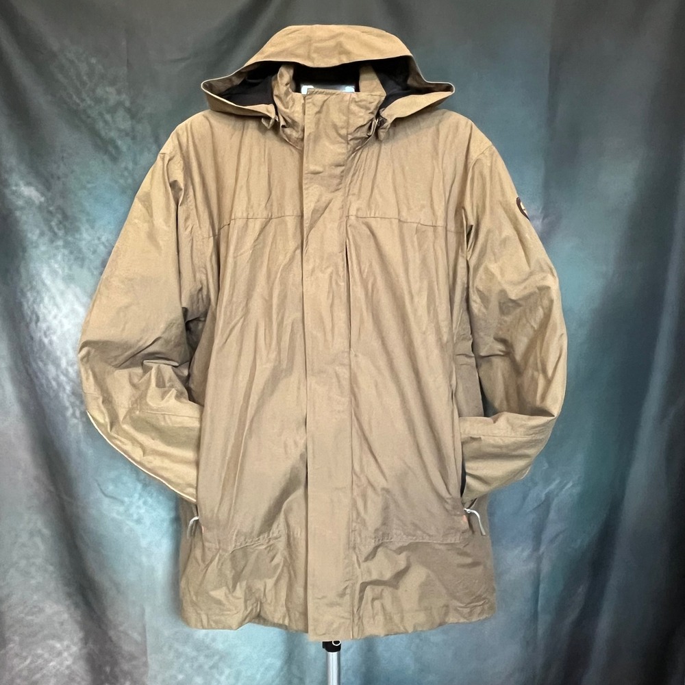 Timberland Men's Tan Hooded Waterproof Jacket Size Large Outdoor‎